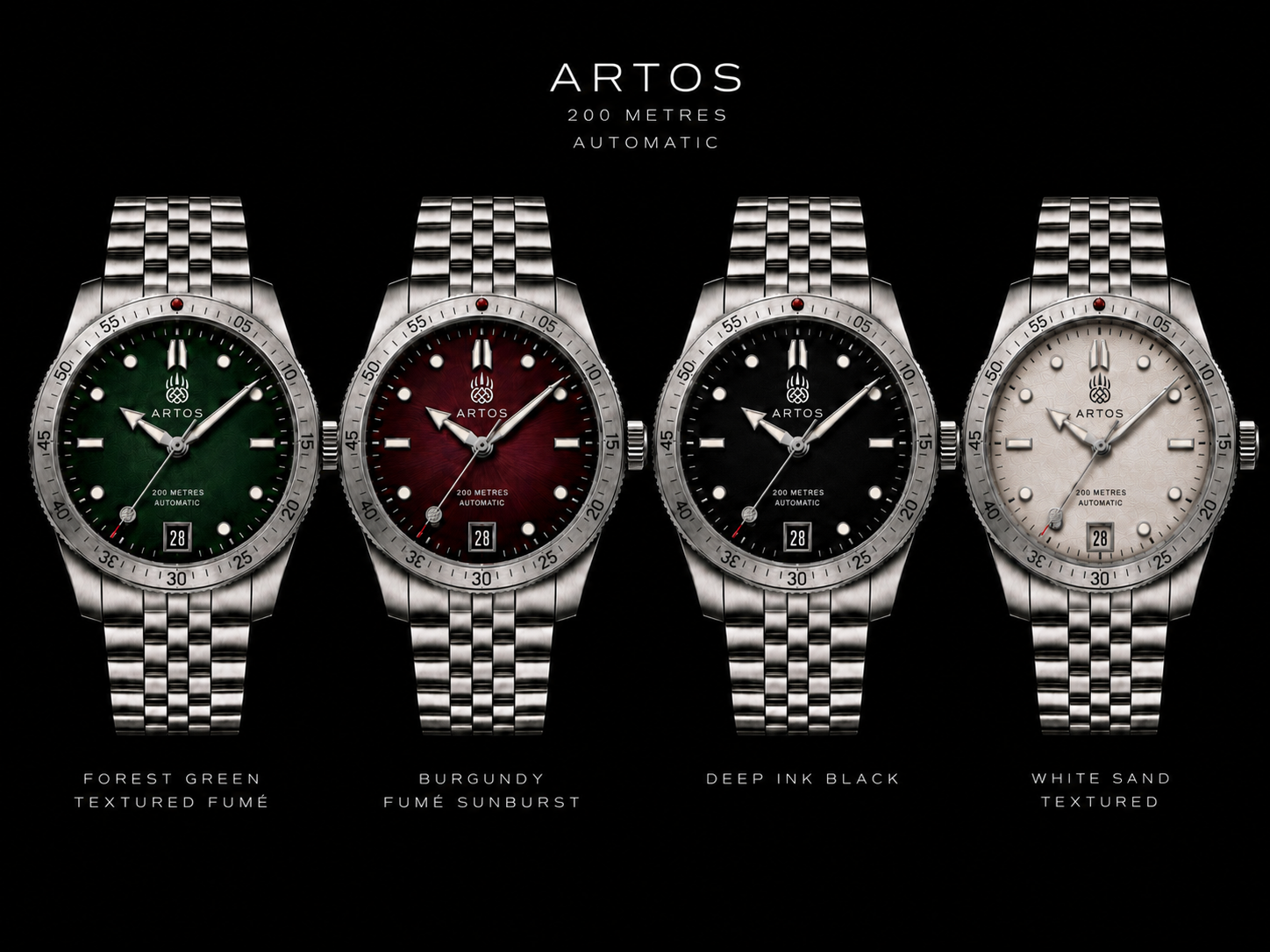 ARTOS Kodiak Collection - Forest Green, Burgundy, Deep Ink Black, White Sand